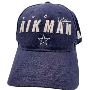 VTG Troy Aikman Dallas Cowboys QB Club Hat Navy Blue Vintage Adjustable Cap 90s